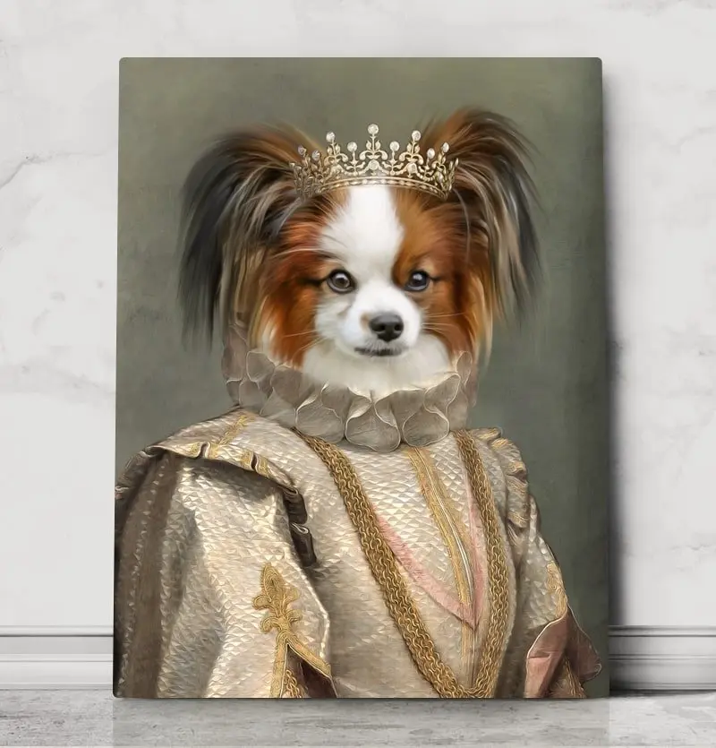 Queen Penny - Custom Pet Portrait – custom royal pet portrait