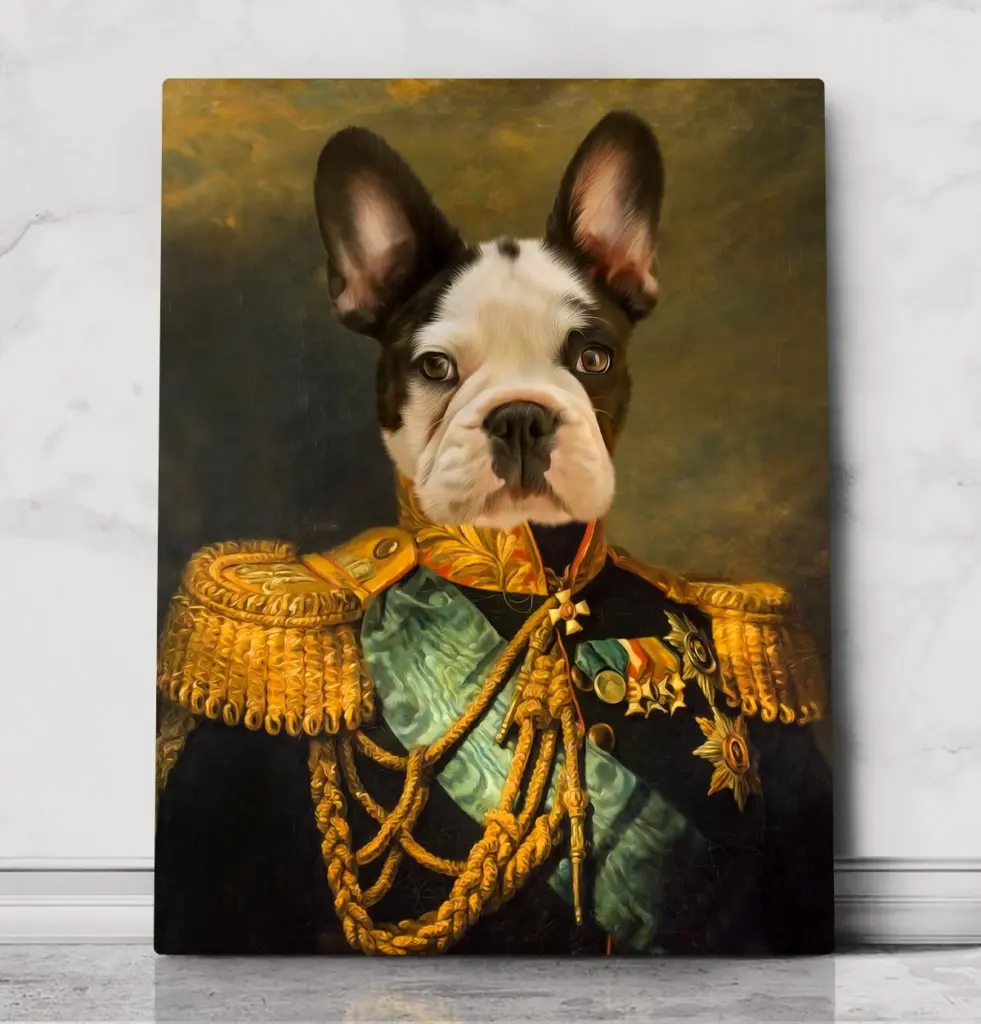 General Charlie - Royal Pet Portrait – custom royal pet portrait