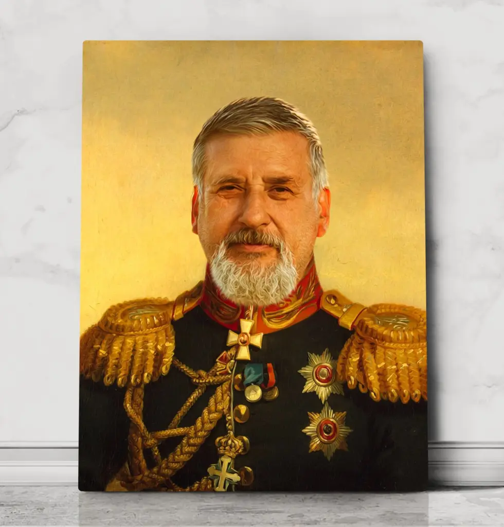 General Dustin – custom royal pet portrait