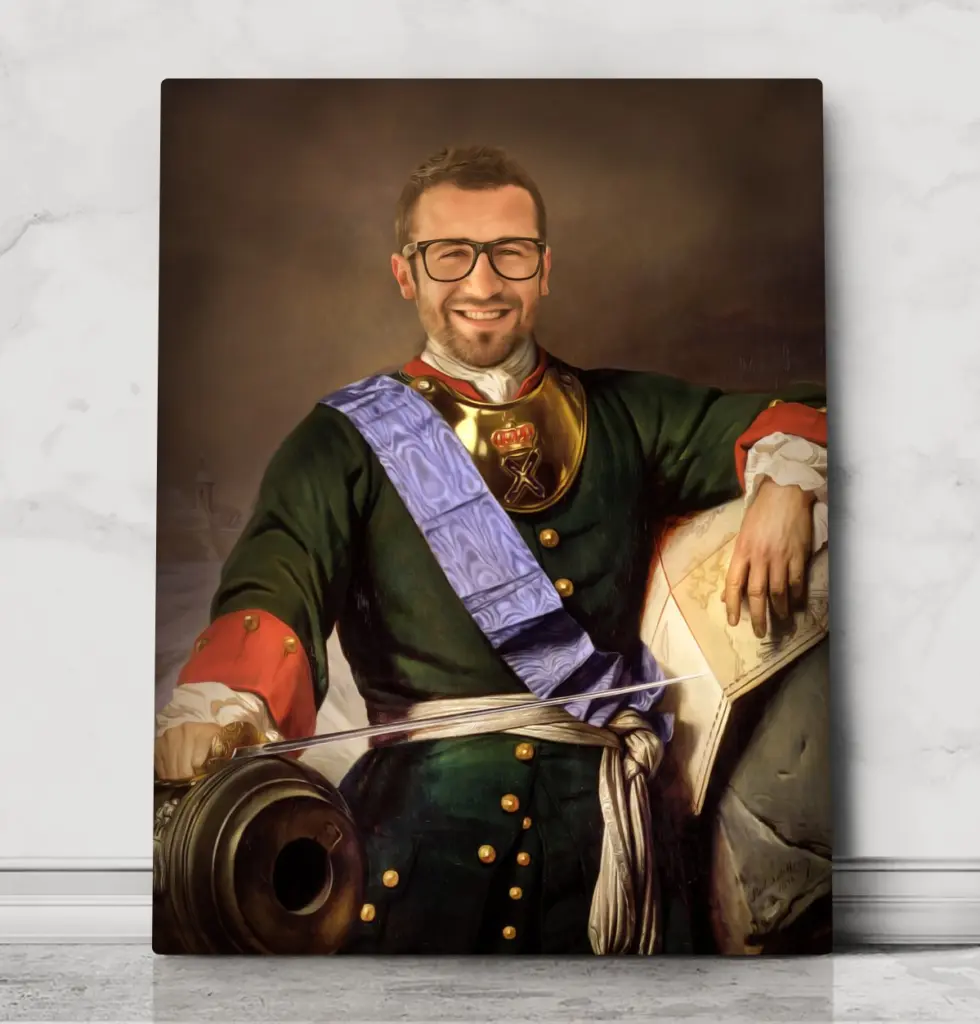 Commander Daniel – custom royal pet portrait