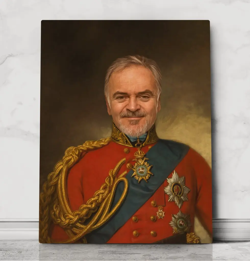 General Andrew – custom royal pet portrait