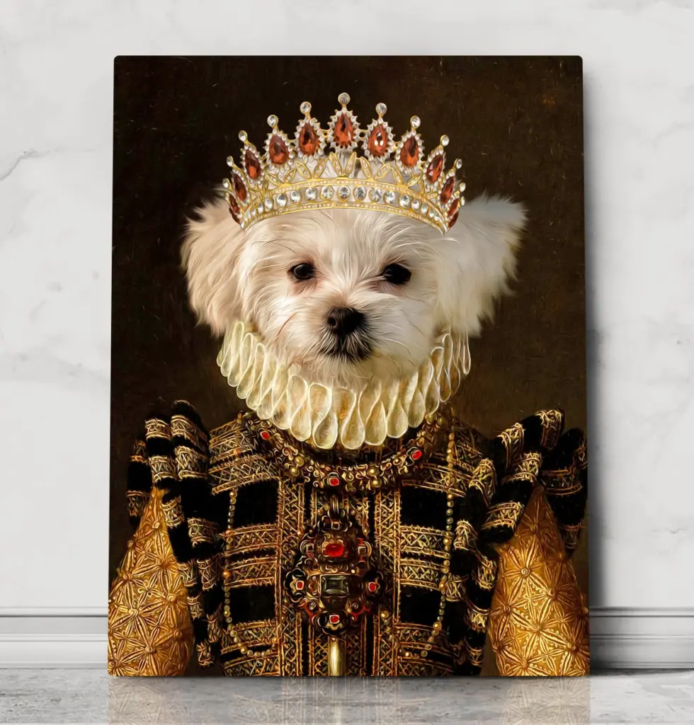 Baroness Augusta – custom royal pet portrait
