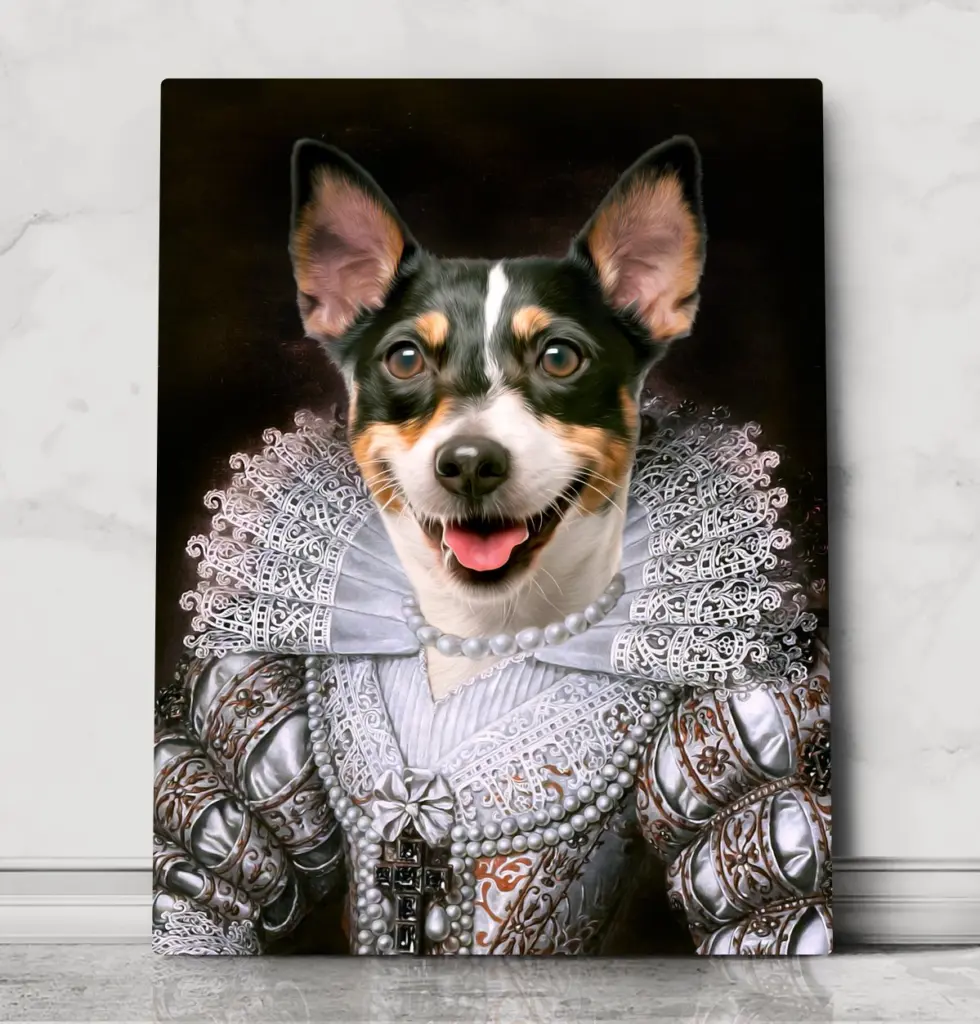 Viscountess Arabella – custom royal pet portrait