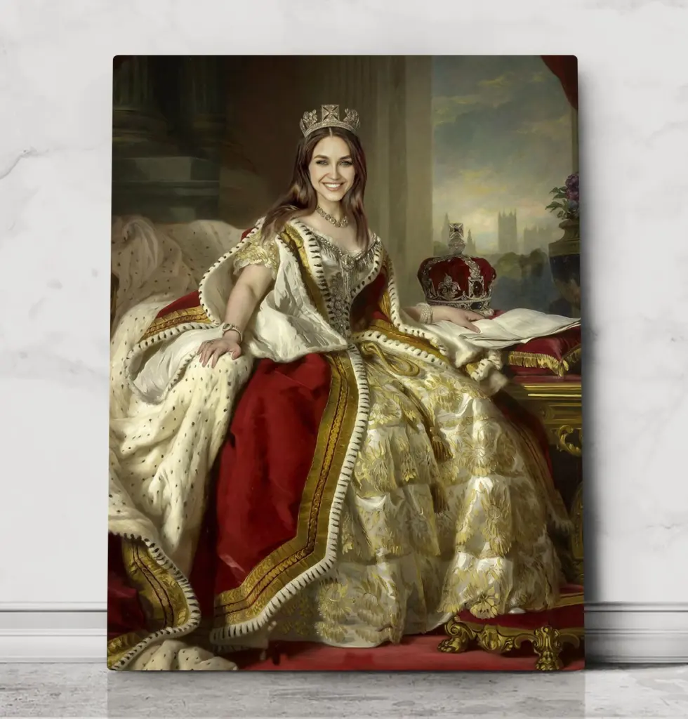 Queen Victoria – custom royal pet portrait