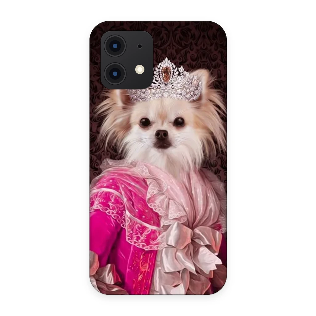 Royal pet portrait printed on a phone case